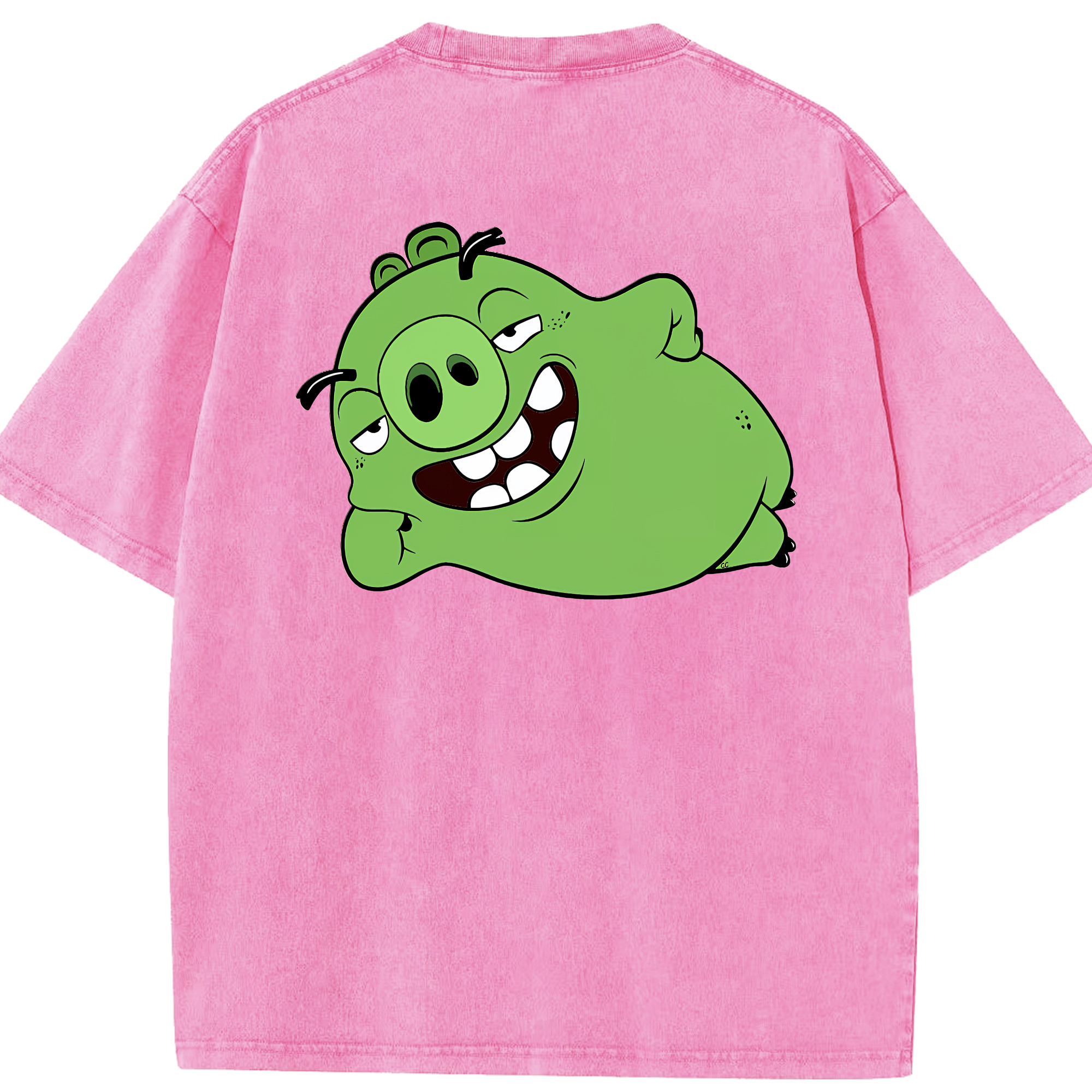 （画像用） Angry Birds アングリーバード 綿100% ヴィンテージ風 半袖Tシャツ（背面プリント）